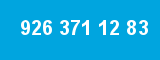 926 371 12 83 926 371 12 83